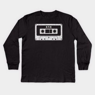 RNB - Vintage Cassette White Kids Long Sleeve T-Shirt